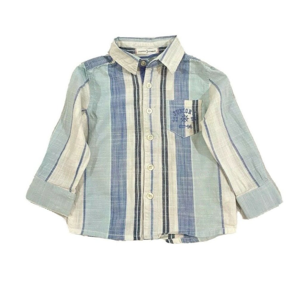 Jasper Conran Boy Shirt Multicolor Striped Long Sleeve Cotton 100%Cotton 18/24M